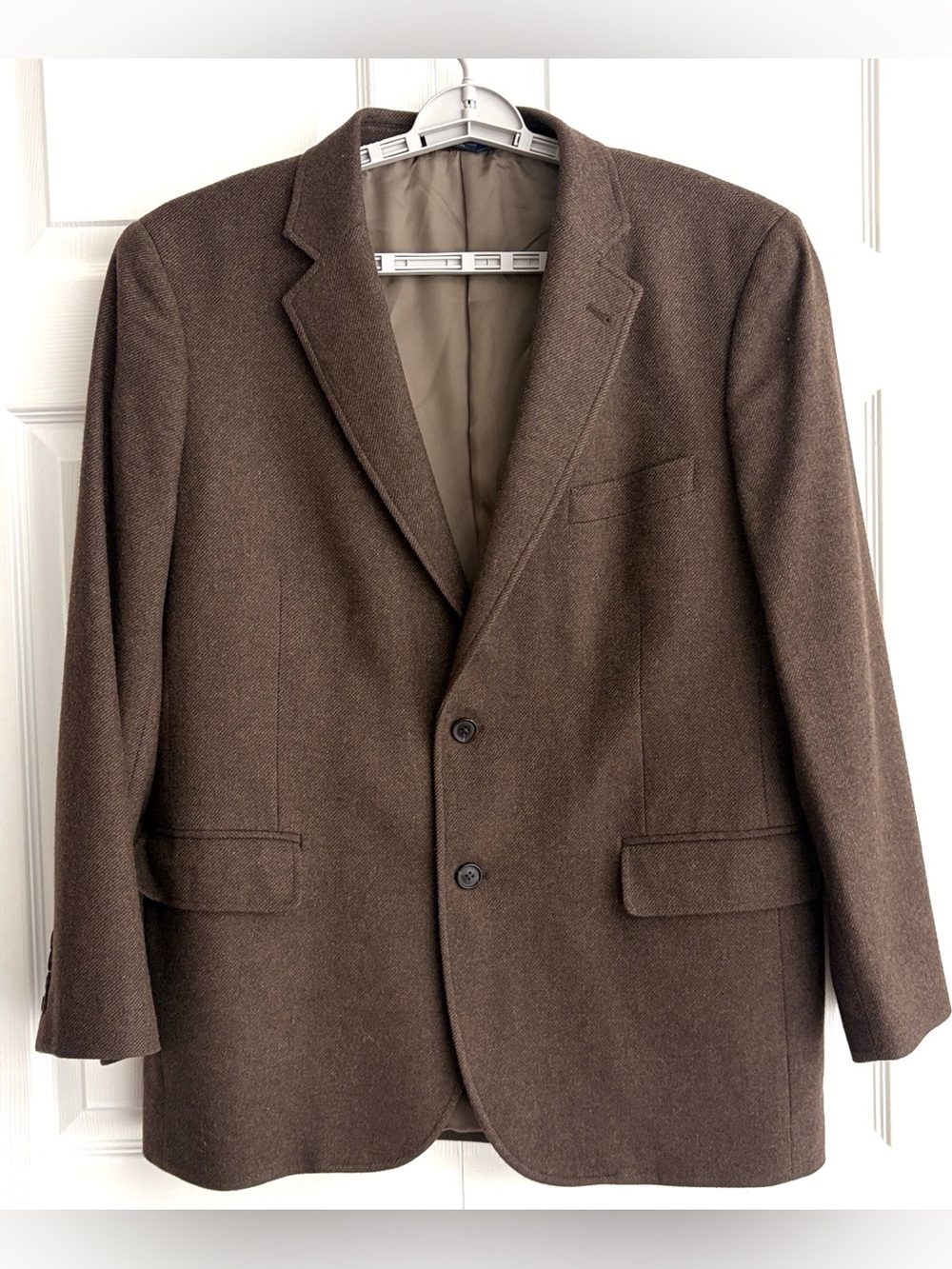 Brooks Brothers Yorkshire Moon Tweed Wool Cashmere 1818 Madison Blazer Brown 43R